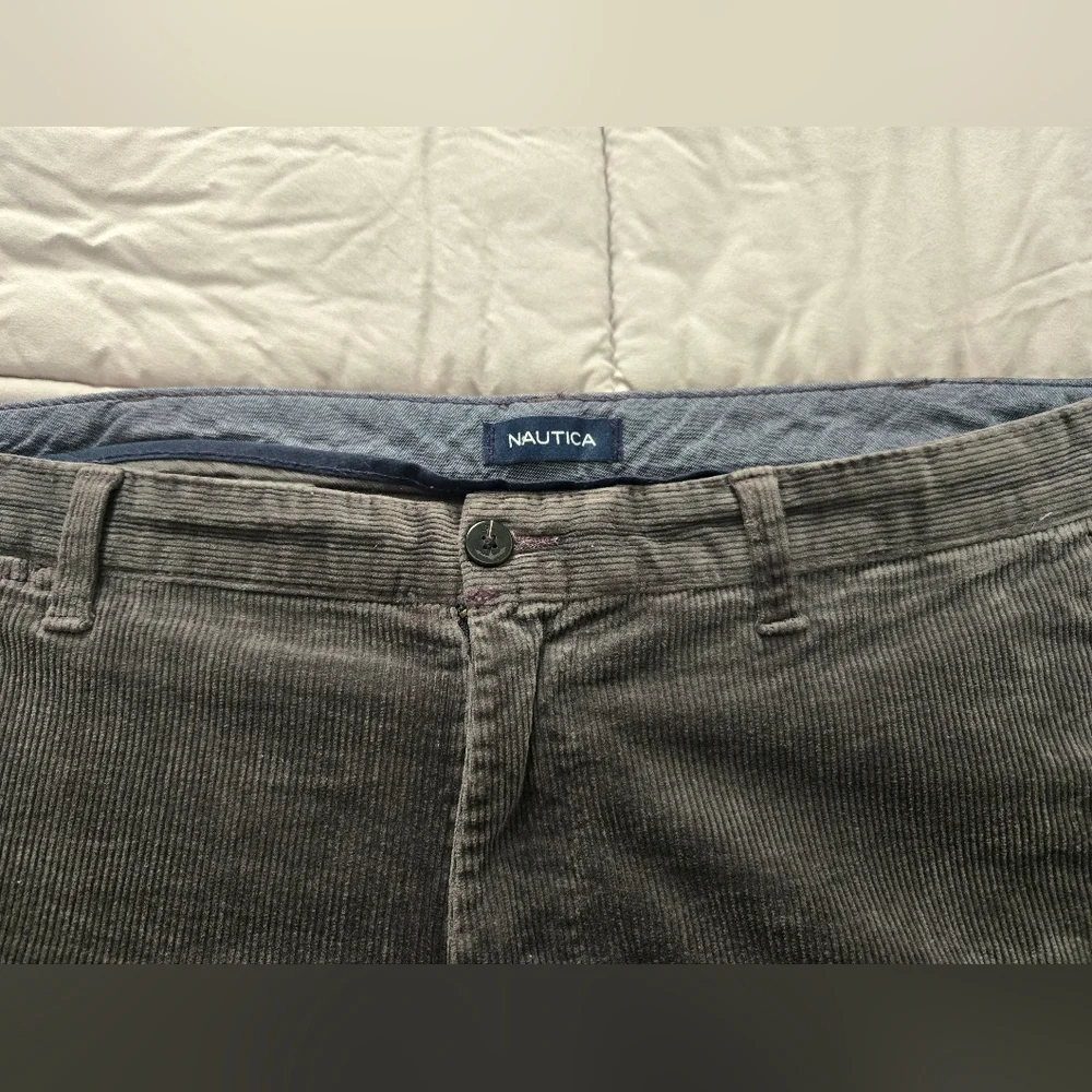 Nautica Men's Charcoal Corduroy Pants - Picture 2 of 4